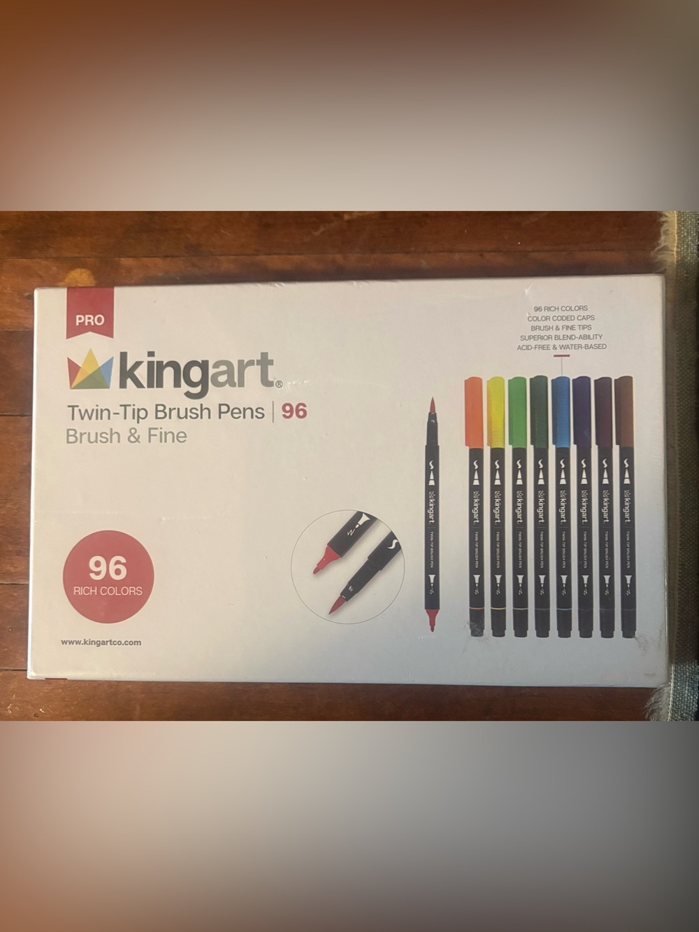 KINGART PRO 96 Twin-Tip Brush Pen Art Markers Set
